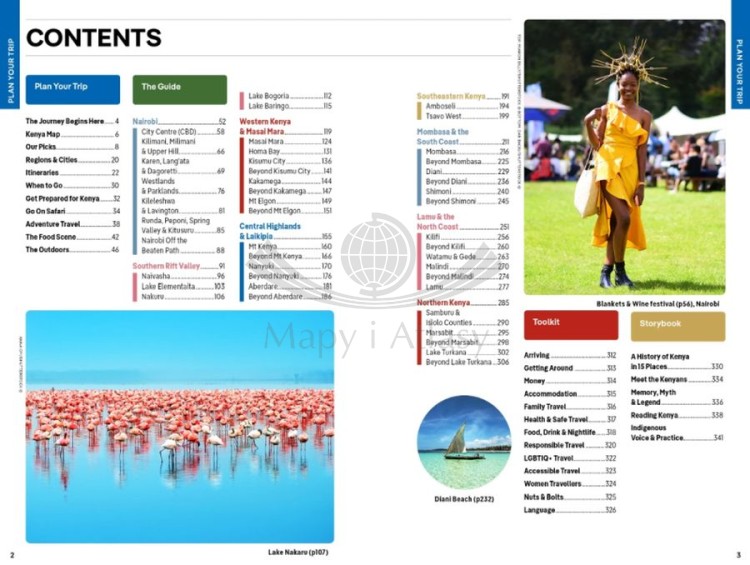 Kenia / Kenya. Przewodnik wydawnictwa Lonely Planet. Spis treści