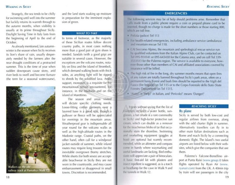 Sycylia / Walking in Sicily. Przewodnik wydawnictwa Cicerone. Przykładowe strony 1