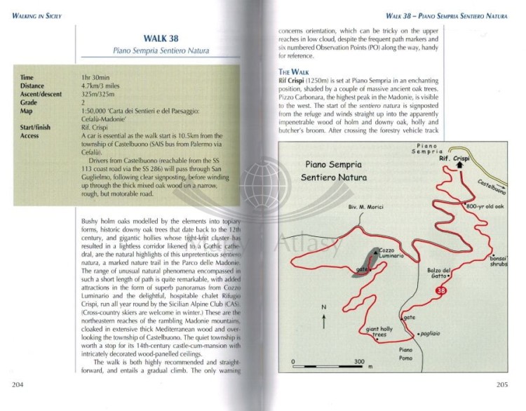 Sycylia / Walking in Sicily. Przewodnik wydawnictwa Cicerone. Przykładowe strony 3