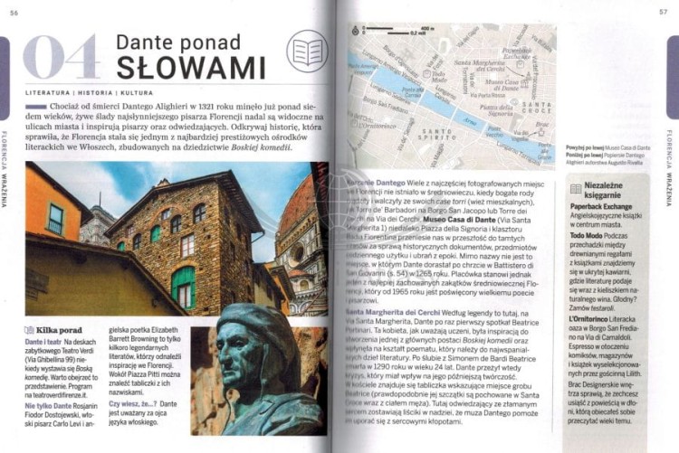 Przewodnik po Toskanii wydawnictwa Lonely Planet. Przykładowe strony 2