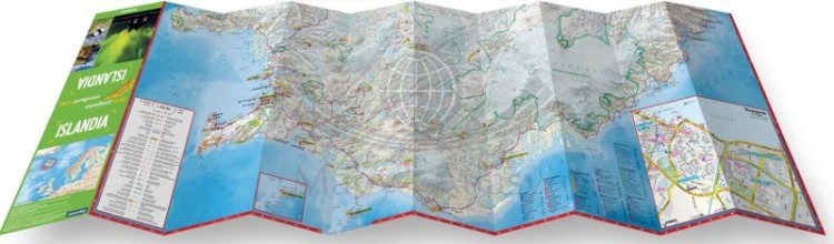 Islandia. Przewodnik light + laminowana mapa wydawnictwa ExpressMap. Rozłożona mapa