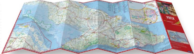 Kuba. Przewodnik light + laminowana mapa wydawnictwa ExpressMap. Rozłożona mapa