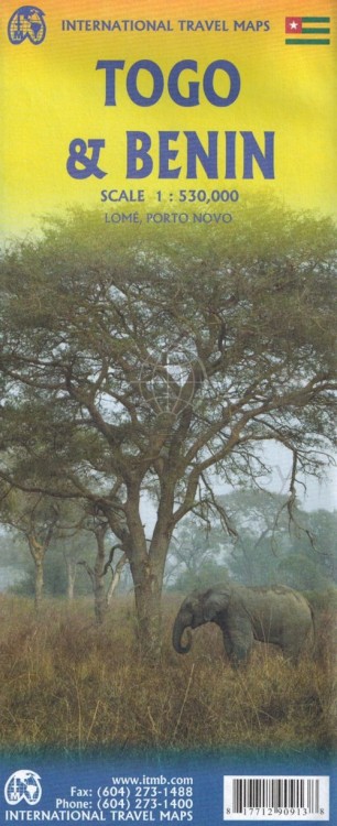 Togo i Benin 1:530 000. Mapa samochodowo-turystyczna wydawnictwa ITMB. Okładka - tył