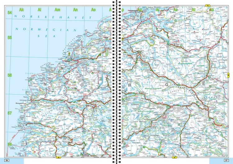 Europa 1:800 000. Atlas samochodowo-turystyczny wydawnictwa Marco Polo. Przykładowy arkusz 2