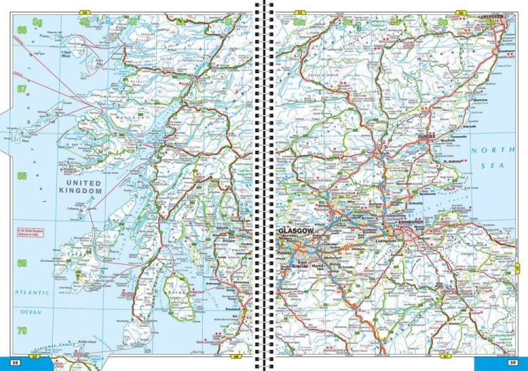 Europa 1:800 000. Atlas samochodowo-turystyczny wydawnictwa Marco Polo. Przykładowy arkusz 3