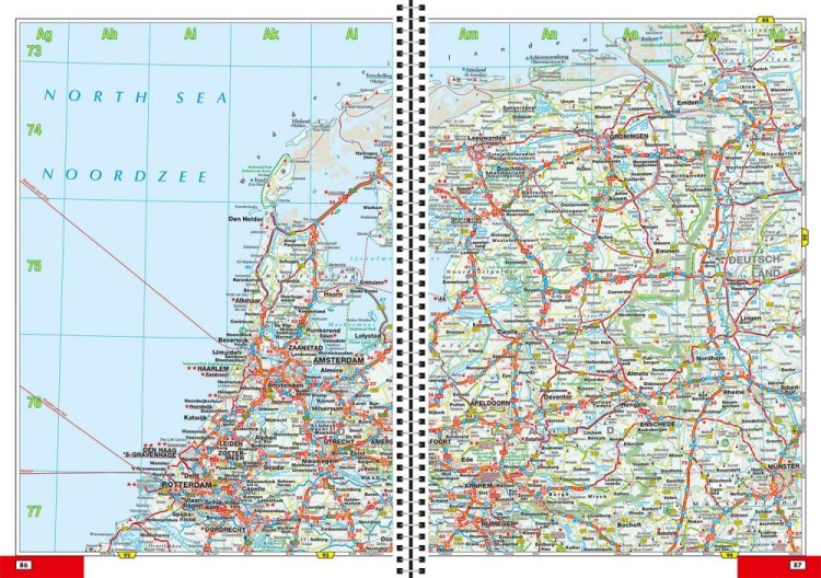 Europa 1:800 000. Atlas samochodowo-turystyczny wydawnictwa Marco Polo. Przykładowy arkusz 4