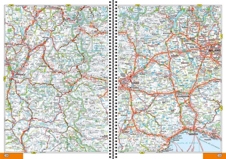 Europa 1:800 000. Atlas samochodowo-turystyczny wydawnictwa Marco Polo. Przykładowy arkusz 5