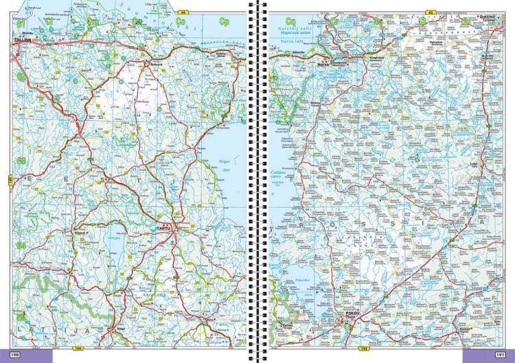 Europa 1:800 000. Atlas samochodowo-turystyczny wydawnictwa Marco Polo. Przykładowy arkusz 6