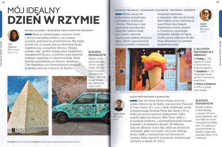 Rzym. Przewodnik wydawnictwa Lonely Planet. Przykładowe strony 1