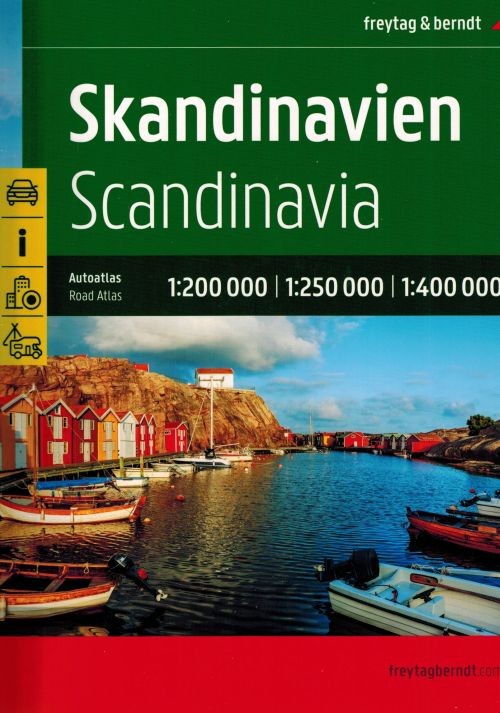 Skandynawia. Atlas samochodowo-turystyczny wydawnictwa Freytag & Berndt. Okładka