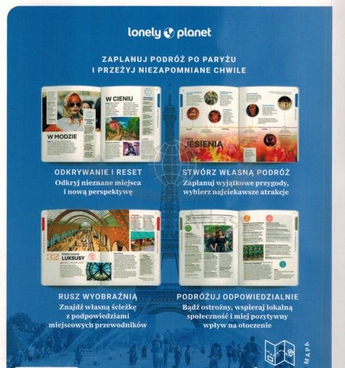 Paryż. Przewodnik. wydawnictwa Lonely Planet. Okładka - tył