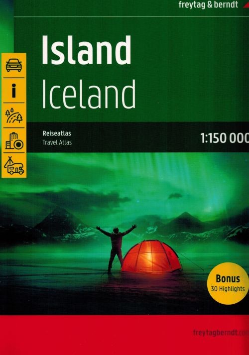 Islandia 1:150 000. Atlas samochodowy wydawnictwa Freytag & Berndt. Okładka
