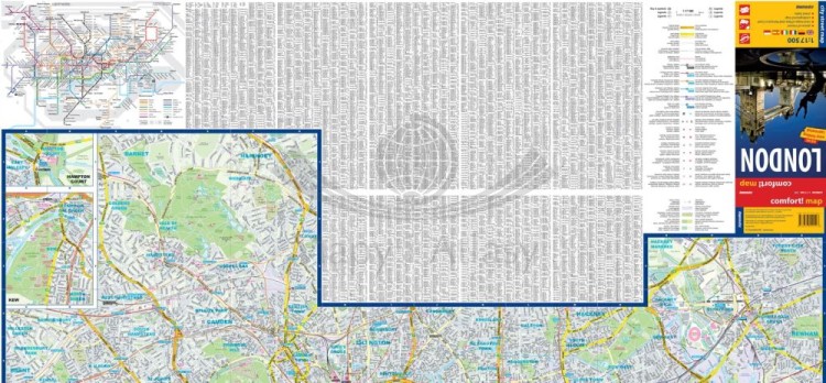 Londyn 1:17 500. Laminowana mapa / Plan miasta. Wydawnictwa Expressmap. Pierwsza strona