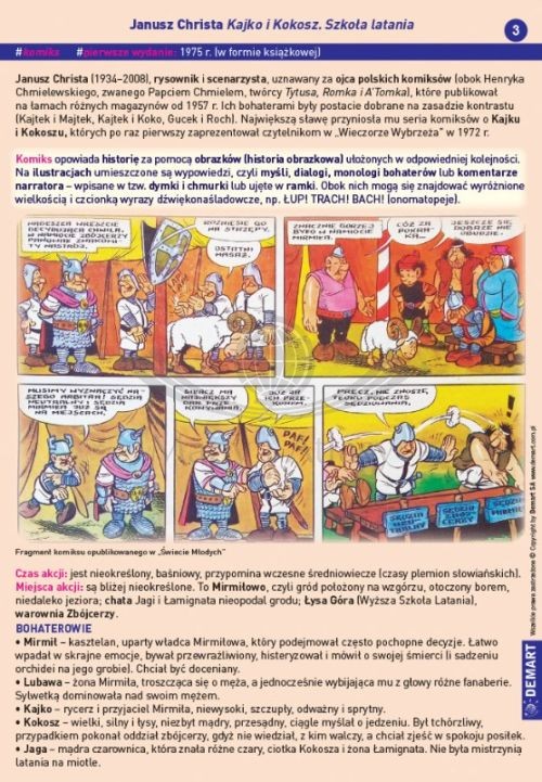 Ściągi do polskiego wydawnictwa Demart. Przykładowe kart - strona 1