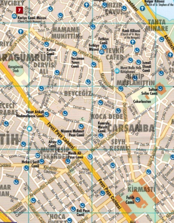 Stambuł / Istanbul 1:11 000. Mapa turystyczna / plan miasta wydawnictwa Borch. Fragment 1