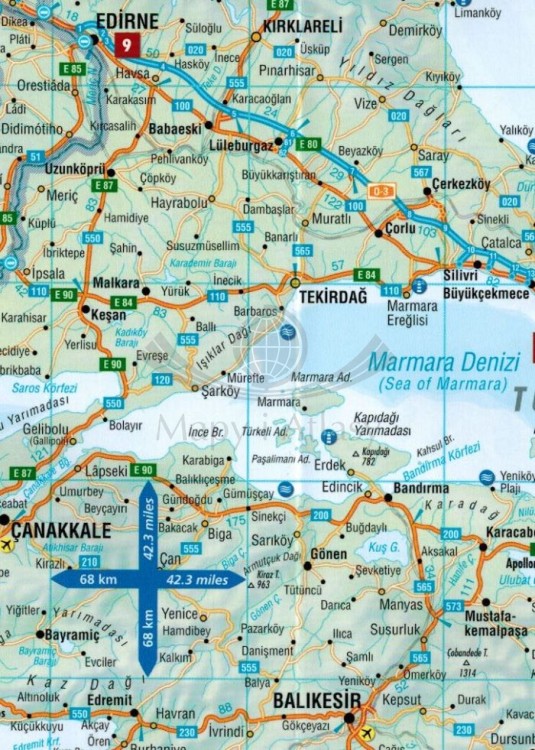 Stambuł / Istanbul 1:11 000. Mapa turystyczna / plan miasta wydawnictwa Borch. Fragment 2