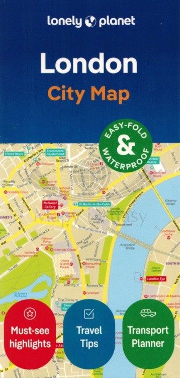 Londyn. Wodoodporna mapa / Plan miasta. City map wydawnictwa  Lonely Planet. Okładka