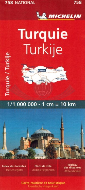 Turcja. Mapa samochodowa 758 wydawnictwa Michelin. Okładka