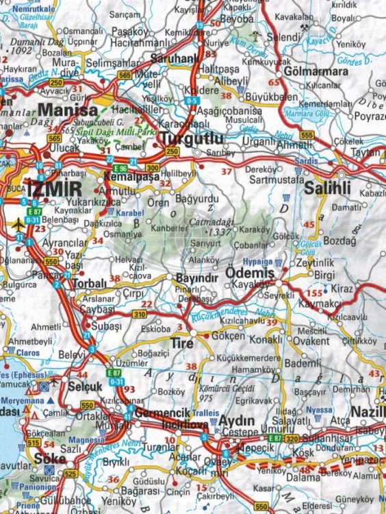 Turcja. Mapa samochodowa 758 wydawnictwa Michelin. Fragment 1