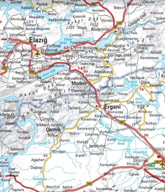 Turcja. Mapa samochodowa 758 wydawnictwa Michelin. Fragment 2