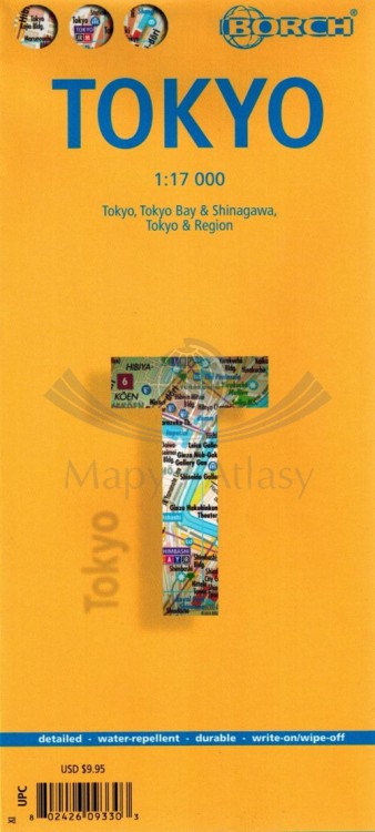 Tokio 1:17 000. Laminowana mapa turystyczna / plan miasta wydawnictwa Borch. Okładka