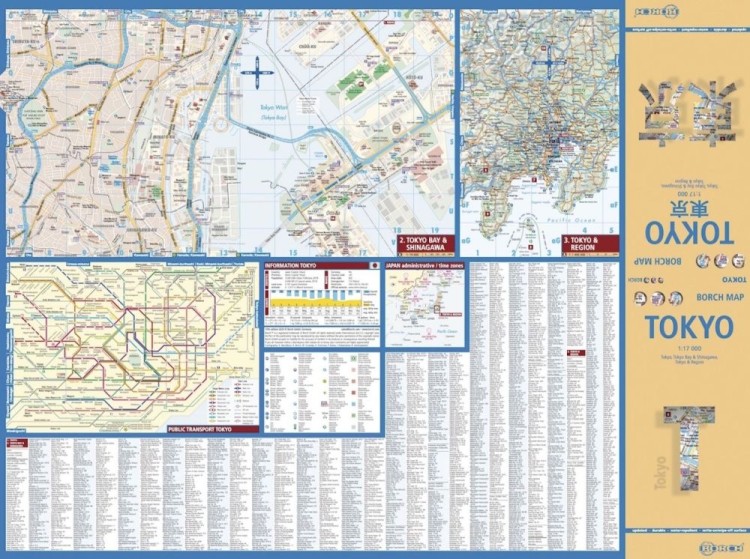 Tokio 1:17 000. Laminowana mapa turystyczna / plan miasta wydawnictwa Borch. Pierwsza strona