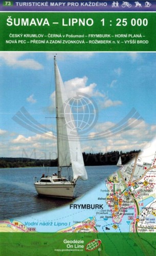 Szumawa / Sumava - Lipno. Mapa turystyczna 73 w etui wydawnictwa Geodezie On Line. Okładka