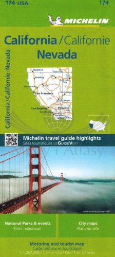 Kalifornia. Mapa samochodowo-turystyczna 174 wydawnictwa  Michelin. Okładka