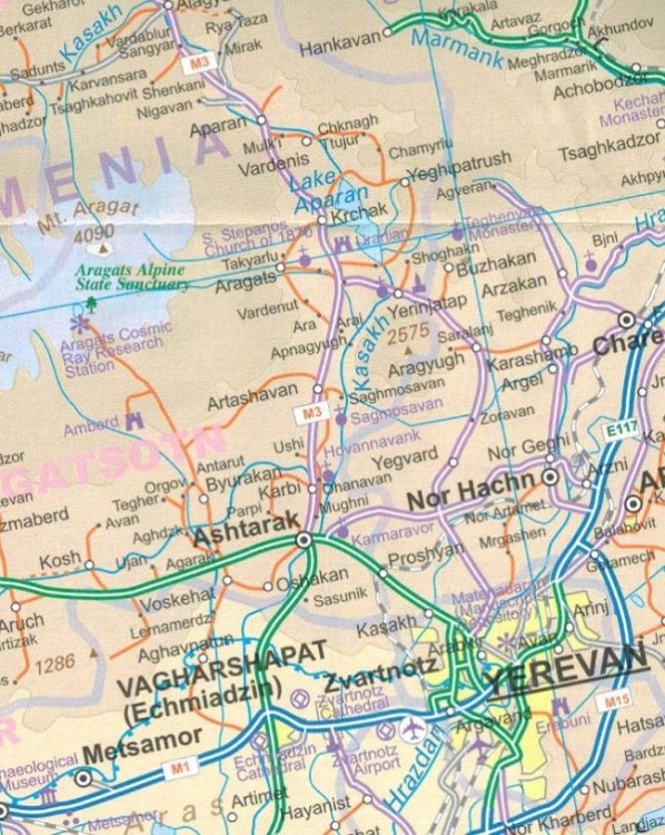 Gruzja. Tbilisi. Mapa samochodowa / Plan miasta wydawnictwa ITMB. Fragment 1
