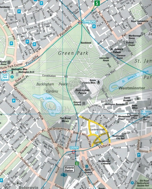 Londyn 1:10 000. Wodoodporna mapa / Plan miasta wydawnictwa Freytag & Berndt. Fragment 1