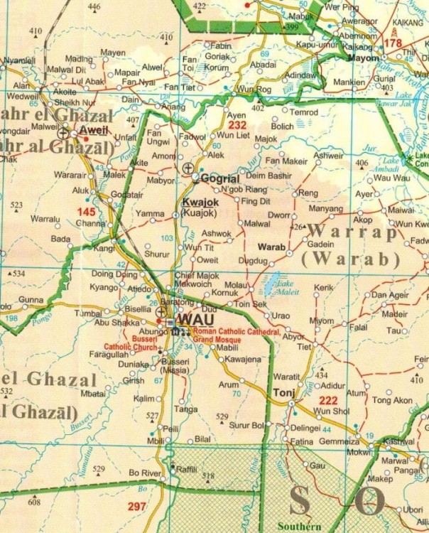 Sudan i Sudan Południowy 1:2 500 000. Mapa samochodowo-turystyczna wydawnictwa Gizi Map. Fragment 1