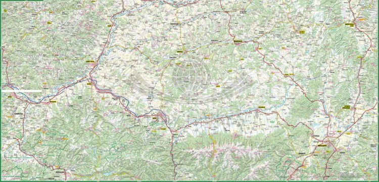 Transylwania / Siedmiogród. Laminowana mapa samochodowo-turystyczna wydawnictwa TerraQuest. Strona druga