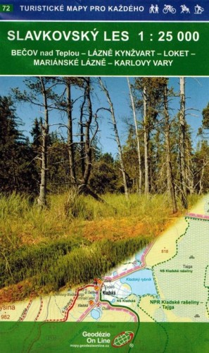 Las Sławkowski / Slavkovsky Les. Mapa turystyczna 72 w etui wydawnictwa Geodezie On Line. Okładka