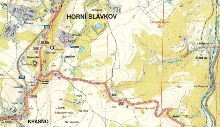 Las Sławkowski / Slavkovsky Les. Mapa turystyczna 72 w etui wydawnictwa Geodezie On Line. Fragment 2
