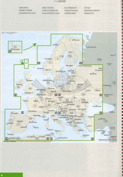 Francja 1:300 000. Atlas samochodowo-turystyczny wydawnictwa Marco Polo. Skorowidz - Europa