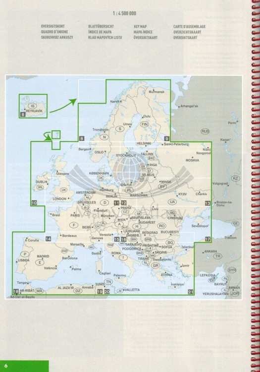 Austria, Liechtenstein, południowy Tyrol. Atlas samochodowy wydawnictwa Marco Polo. Skorowidz Europa