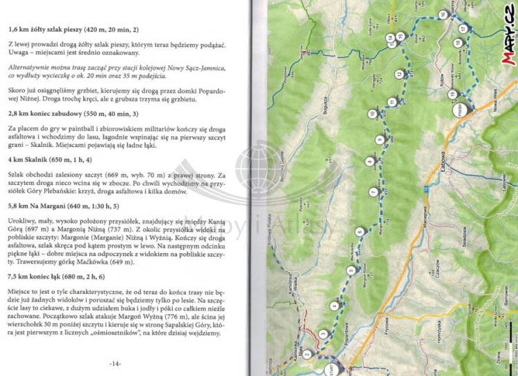 Beskid Niski aktywnie - część zachodnia. Przewodnik turystycz. Fragment 1