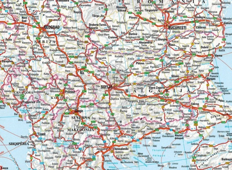 Skandynawia 1:250 000 - 1:650 000. Atlas samochodowy wydawnictwa Marco Polo. Przykładowy fragment Europa