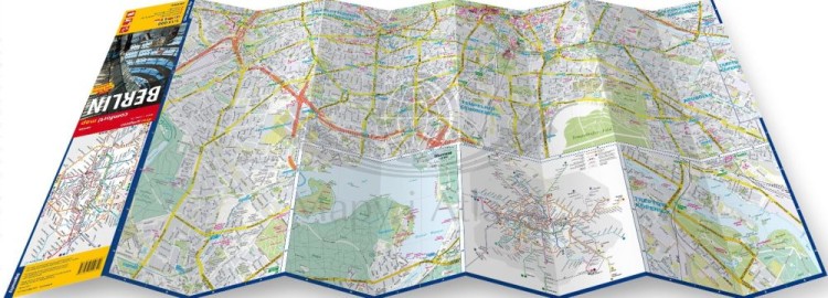 Berlin 1:15 000. Laminowana mapa / Plan miasta wydawnictwa ExpressMap. Rozłożona mapa