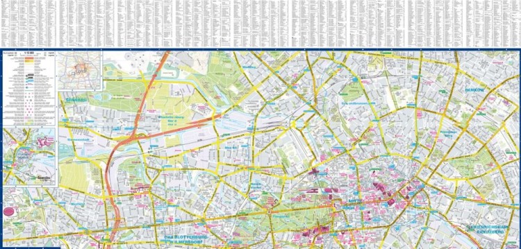 Berlin 1:15 000. Laminowana mapa / Plan miasta wydawnictwa ExpressMap. Druga strona