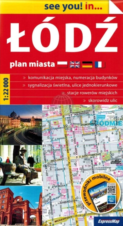 Łódź 1:22 000. Mapa / Plan miasta wydawnictwa ExpressMap. Okładka 1