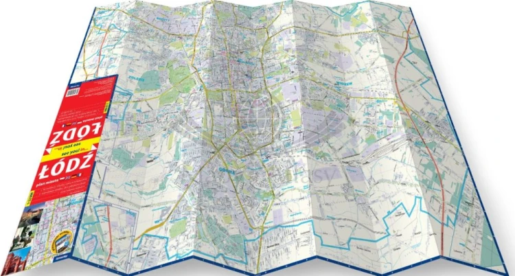 Łódź 1:22 000. Mapa / Plan miasta wydawnictwa ExpressMap. Rozłożona mapa