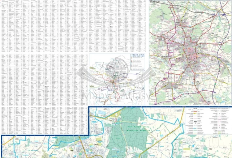 Łódź 1:22 000. Mapa / Plan miasta wydawnictwa ExpressMap. Druga strona