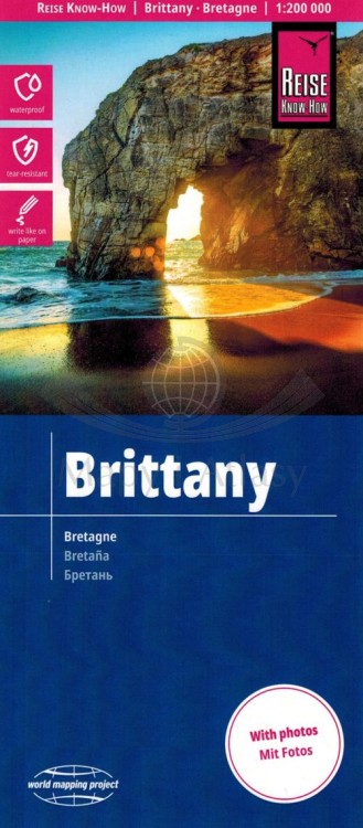 Bretania / Brittany. Wodoodporna mapa samochodowa wydawnictwa Reise Know-How. Okładka