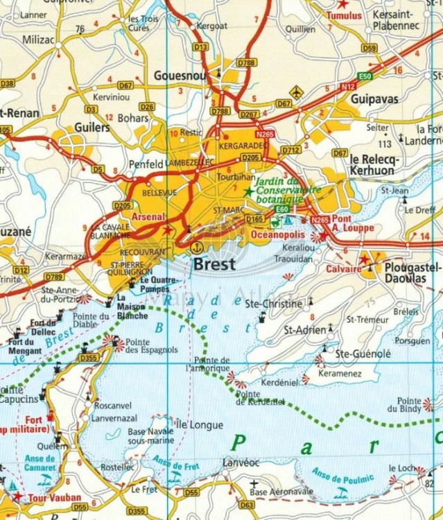 CCI20240319_0002.Bretania / Brittany. Wodoodporna mapa samochodowa wydawnictwa Reise Know-How. Fragment 1