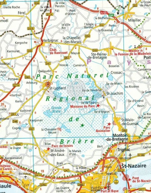 CCI20240319_0002.Bretania / Brittany. Wodoodporna mapa samochodowa wydawnictwa Reise Know-How. Fragment 2