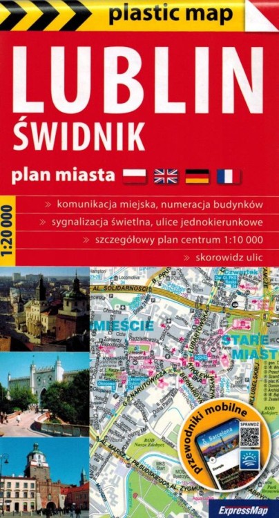 Lublin i Świdnik 1:20 000. Foliowana mapa / Plan miasta wydawnictwa Expressmap. Okładka
