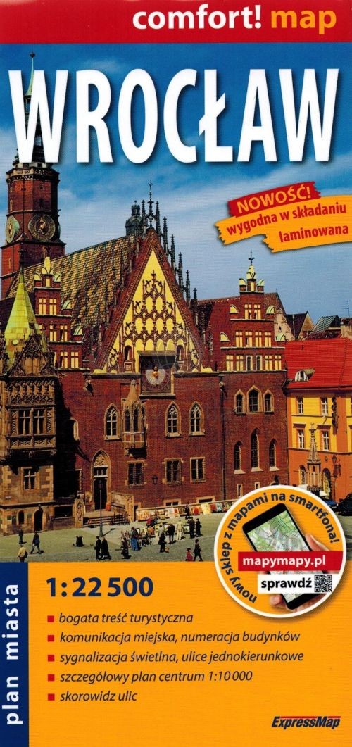 Wrocław 1:22 500. Laminowana mapa / Plan miasta. ExpressMap