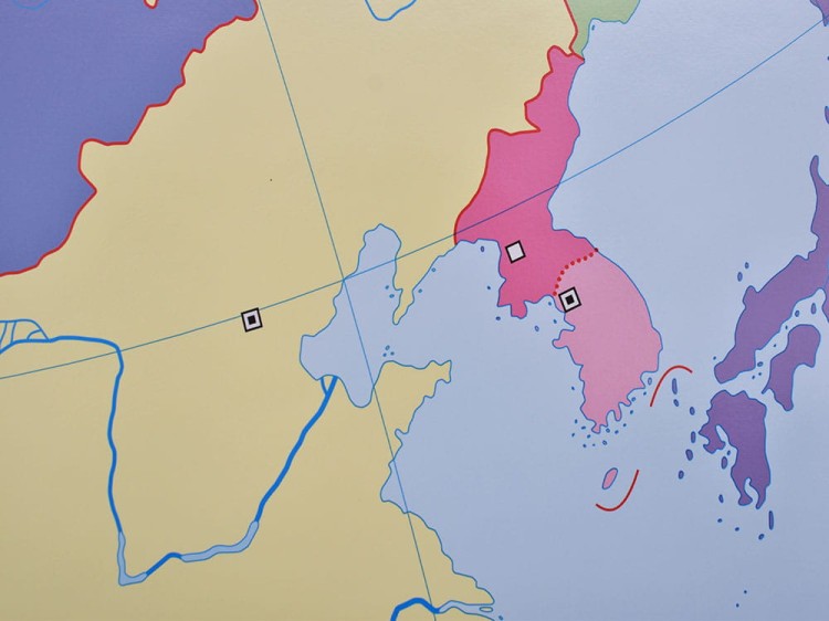 Azja 1:8 000 000. Mapa ścienna konturowa wydawnictwa  Nowa Era. Fragment 2
