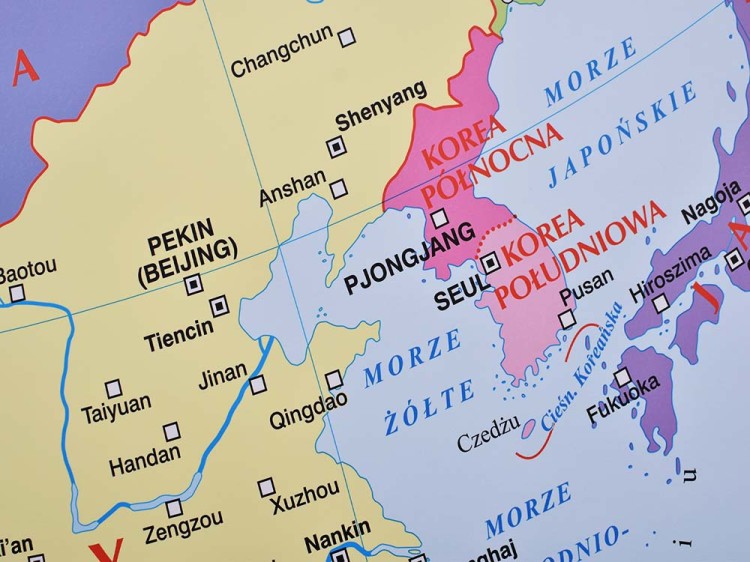 Azja 1:8 000 000. Mapa ścienna polityczna wydawnictwa  Nowa Era. Fragment 3